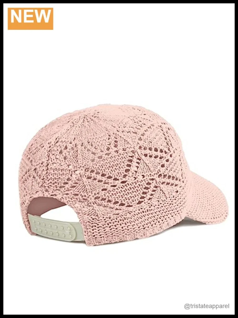 Crochet Knit Baseball Cap for Women Summer Breathable Adjustable Sun Protection